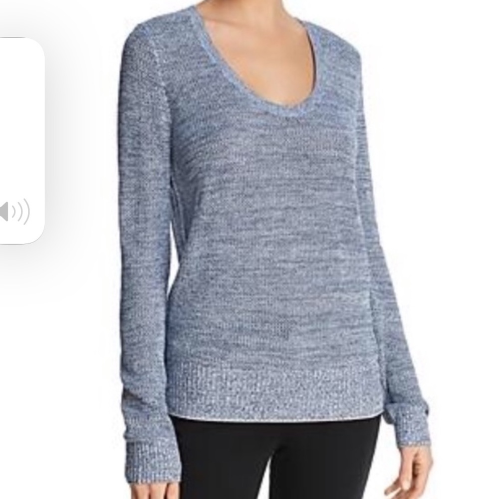 Theory admiral Mix Prosecco scoop neck sweater